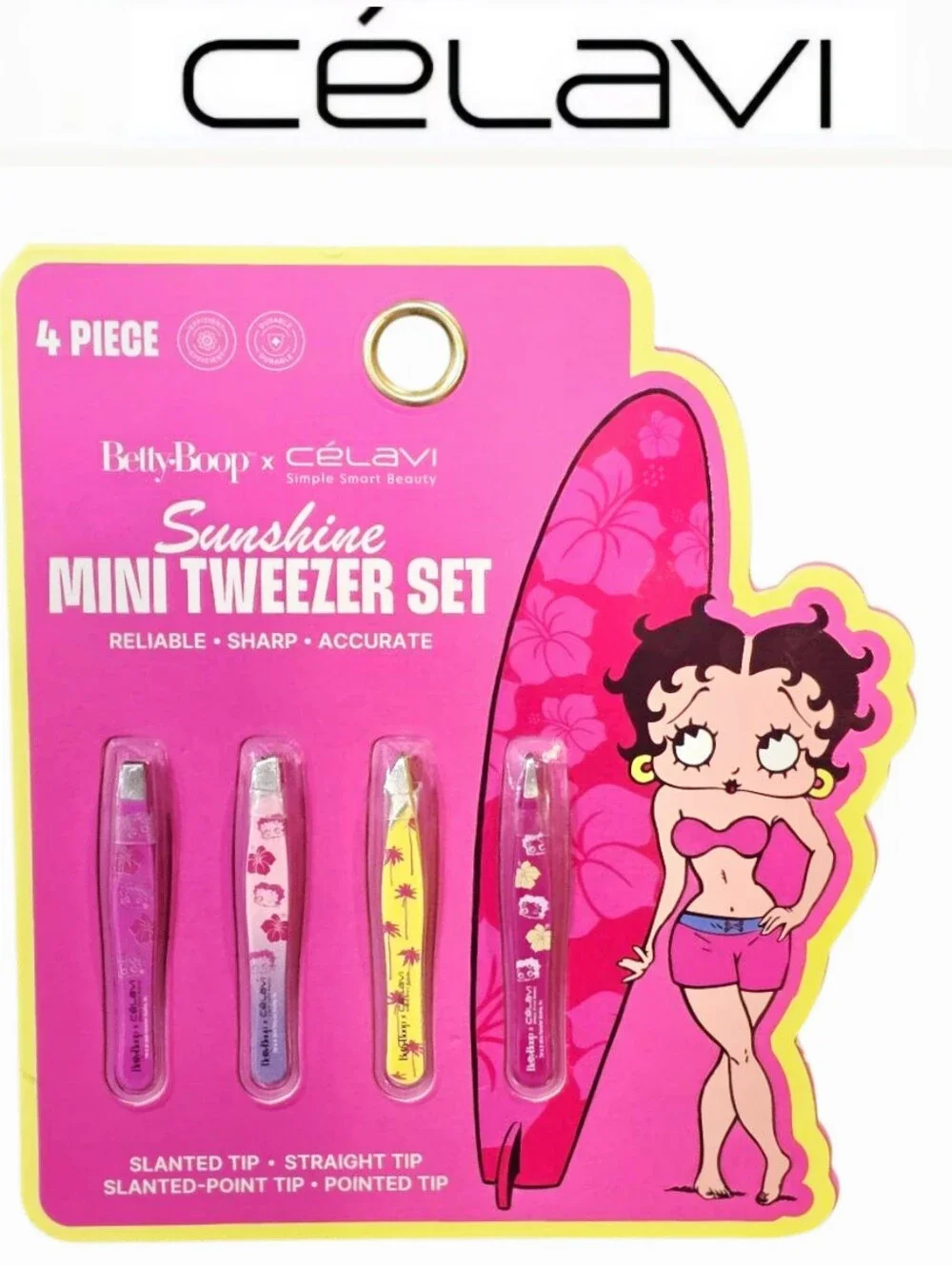 Celavi x Betty Boop Sunshine Mini Tweezer Set Of 4